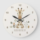 Safari Portrait Giraffe Ivory ID1264 Große Wanduhr (Vorderseite)