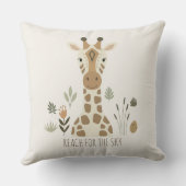 Safari Portrait Giraffe Ivory ID1264 Kissen (Rückseite)