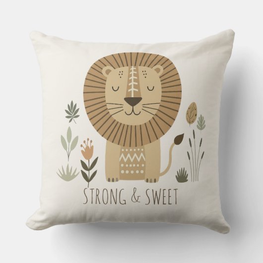 Safari Portrait Lion Ivory ID1264 Kissen (Vorderseite)