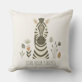 Safari Portrait Zebra Ivory ID1264 Kissen (Vorderseite)
