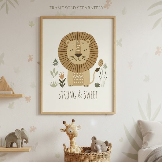 Safari Portraits Lion Ivory ID1264 Poster