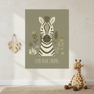 Safari-Porträts Zebra ID1264 Poster