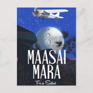 Safari Poster zu Massai Mara , Kenia! Postkarte