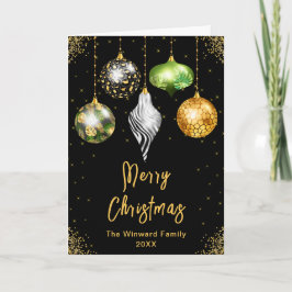 Safari Print Ornaments Merry Christmas Feiertagskarte