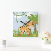 Safari Quadratische Wanduhr (Zuhause)