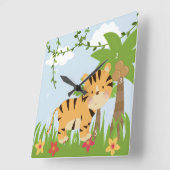 Safari Quadratische Wanduhr (Winkel)