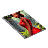 Safari Queen: Majestic African Women Red Feathers Notizblock (Rechte Seite)