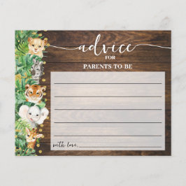 Safari Ratschläge Mama & Vater Rustic Baby Duschka Flyer