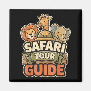 Safari-Reiseleiter-Kostüm Dschungel Zoo Tier Afrik Magnet