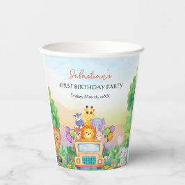 Safari Ride Jungle Fun Style Birthday Party Cups Pappbecher