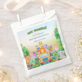 Safari Ride theme Wild One 1st Birthday Paper Bags Geschenktütchen