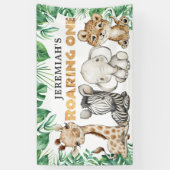 Safari Roaring One 1. Geburtstagsbanner Banner (Vertikal)