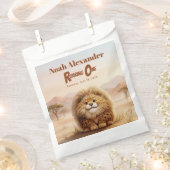 Safari Roaring One Fluffy Leopard Birthday Party Geschenktütchen (Ausgeschnitten)