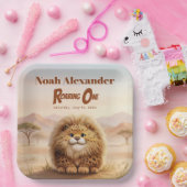 Safari Roaring One Fluffy Leopard Birthday Party Pappteller (Party)