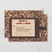 Safari RSVP-Karte RSVP Karte (Vorne/Hinten)