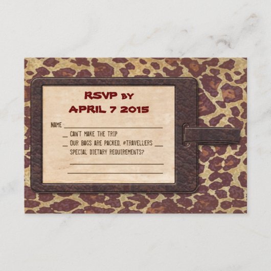 Safari RSVP-Karte RSVP Karte (Vorderseite)