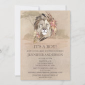Safari Sahara Savanna Lion Baby Dusche Einladung (Vorderseite)