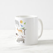 Safari Savanna Tiere Kaffeetasse (VorderseiteRechts)