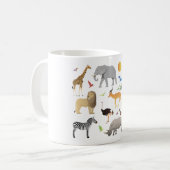 Safari Savanna Tiere Kaffeetasse (Vorderseite Links)