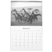Safari schwarz-weiß kalender (Mär 2027)