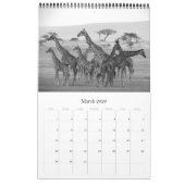 Safari schwarz-weiß kalender (Mär 2026)