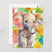 Safari Serenity Elephant Postkarte (Vorne/Hinten)