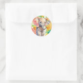 Safari Serenity Elephant Runder Aufkleber (Tasche)