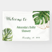 Safari Simple Tropical Wild One Baby Dusche Banner (Horizontal)