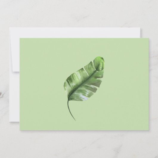 Safari Simple Tropical Wild One Baby Dusche Einladung (Rückseite)