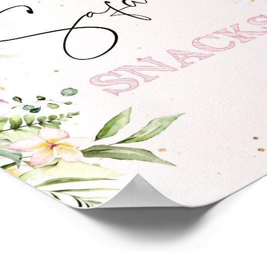 Safari-Snacks Geburtstagsspeise Poster (Ecke)