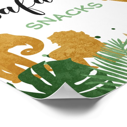 Safari Snacks Sign Zoo Jungle Dekoration (Ecke)