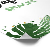 Safari Snacks Tropical Safari Boy Birthday Sign Poster (Ecke)