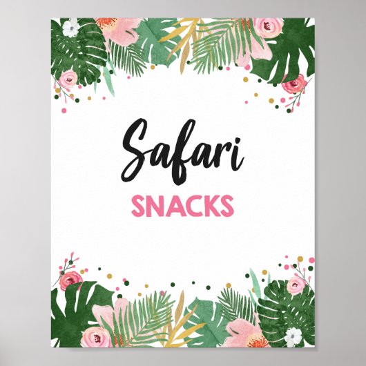 Safari Snacks Tropical Safari Poster (Vorne)