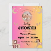 "Safari Soirée: Bernadette's Babydusche Celebrati Einladung (Vorderseite)