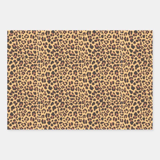 Safari-Sortiment Schwarz und Braun Geschenkpapier Set (Vorderseite 2)