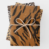 Safari-Sortiment Schwarz und Braun Geschenkpapier Set (Beispiel)