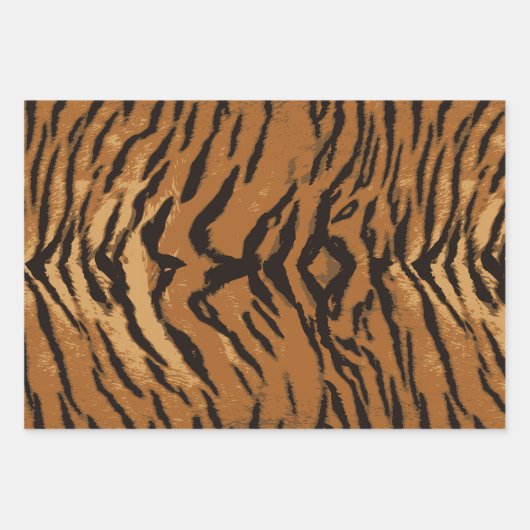 Safari-Sortiment Schwarz und Braun Geschenkpapier Set (Vorderseite)