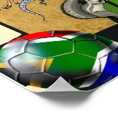 Safari South Africa Fußball Sports Fan Poster (Ecke)