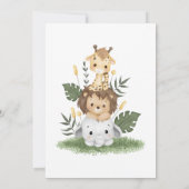Safari Spanish Baby Shower Boy invitation Einladung (Rückseite)