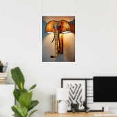 "Safari Splendor: Elephant Trunk Wall Lampe Fixier Poster (Heimbüro)