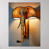 "Safari Splendor: Elephant Trunk Wall Lampe Fixier Poster (Vorne)