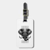 Safari Squad African Elephant Travel Equipment Gepäckanhänger (Vorderseite vertikal)