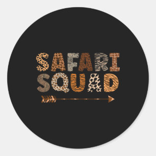 Safari Squad African Family Vacation Zoologin Ani Runder Aufkleber