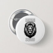 Safari Squad African Lion Head Zoo Adventure Button (Vorne & Hinten)