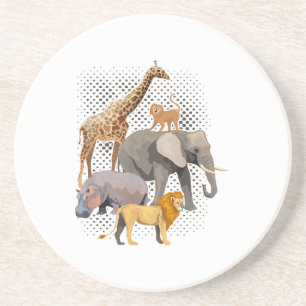 Safari Squad African Safari Tiere Funny Zoo Anim Getränkeuntersetzer