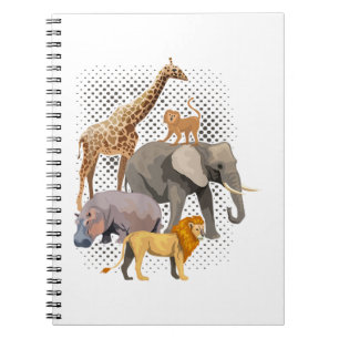 Safari Squad African Safari Tiere Funny Zoo Anim Notizblock