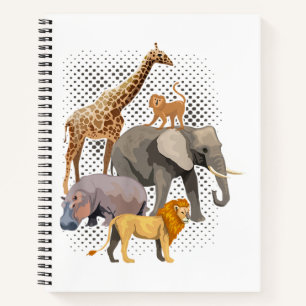 Safari Squad African Safari Tiere Funny Zoo Anim Notizblock