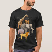 Safari Squad African Safari Tiere Funny Zoo T-Shirt (Vorderseite)
