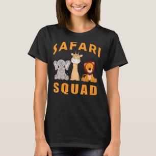 Safari Squad Baby Elefant Löwe und Giraffe T-Shirt