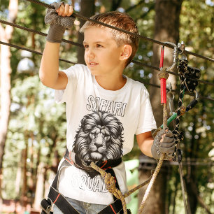 Safari Squad Lion Head Zoo Adventure T-Shirt